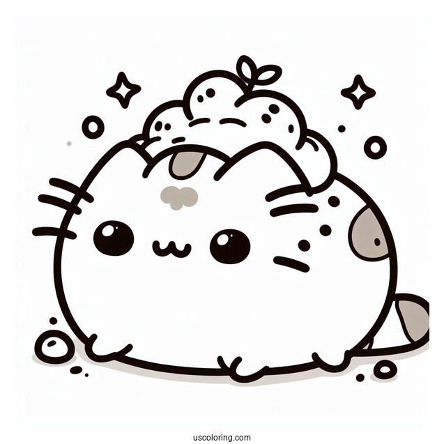 Cute Pusheen Bulbasaur To Color