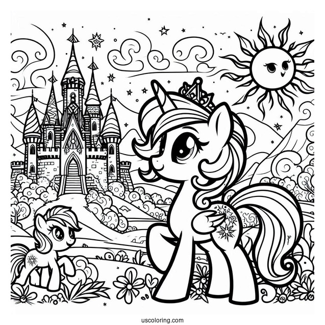 Sunny Starscout and My Little Pony Friends with Castle