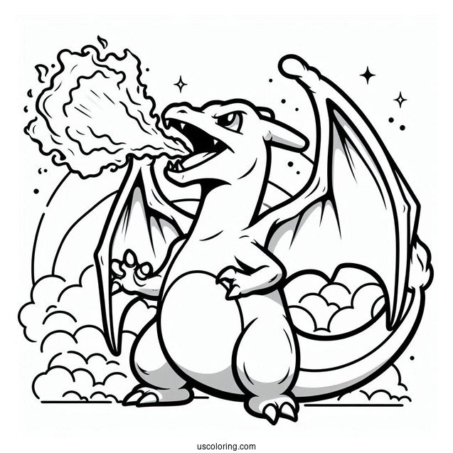 Charizard Breathing Out Fire