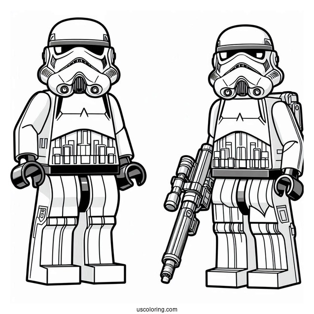 Lego Stormtrooper Coloring In For Preschoolers