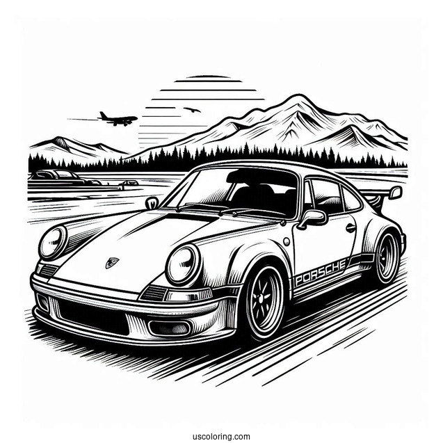 Speedhunter Porsche Coloring Page