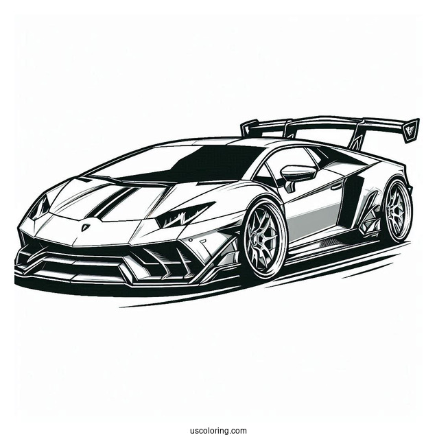 Lamborghini Coloring Page