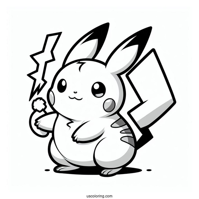Raichu Coloring Page GX Thunderbolt Pokemon Card