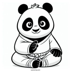 Po From Kung Fu Panda Coloring Page