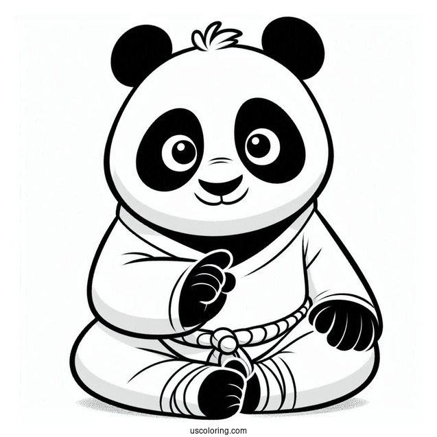 Po From Kung Fu Panda Coloring Page