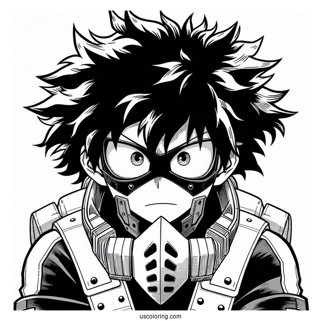 My Hero Academia Coloring Page Of Dark Deku