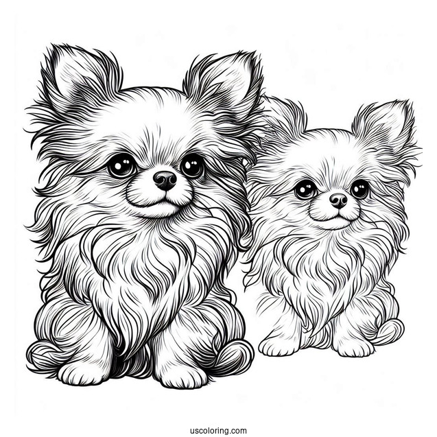 Furry Chihuahua Coloring Page