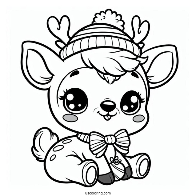 Baby Rudolph Coloring Page