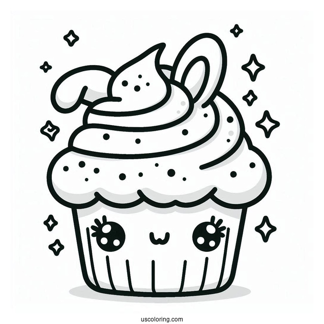 Coloring Page Of Creamy Bun-Bun Shopkins For Kids