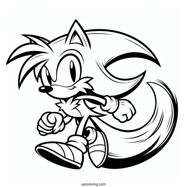 Miles _Tails_ Prower Coloring Sheet