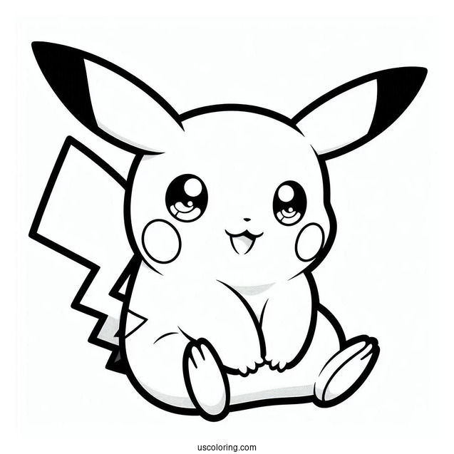 Pikachu Libre Coloring Sheet