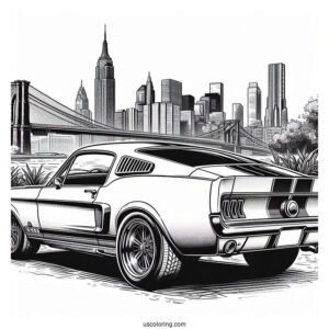 Vintage American Muscle Mustang Car