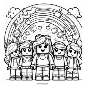 Coloring Page Of Roblox Rainbow Friends
