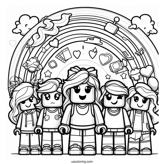 Coloring Page Of Roblox Rainbow Friends