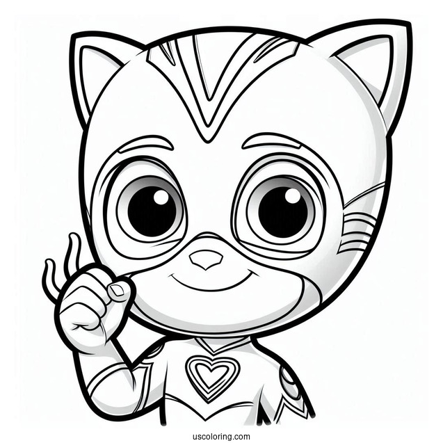 PJ Masks Coloring Page Of Simple PJ Mask Gekko For Kids