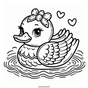Rubber Duck Coloring Picture For Preschoolers