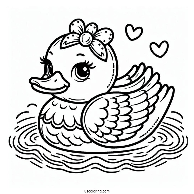 Rubber Duck Coloring Picture For Preschoolers
