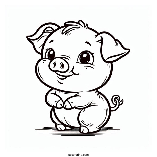 Coloring Page Of Porky Pig
