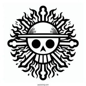 Easy One Piece Coloring Page Of Logo