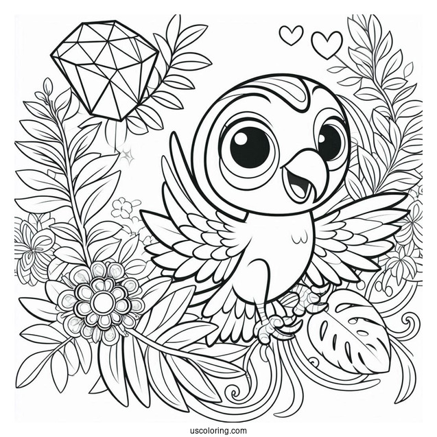 Rio Coloring Page Of Simple Blu And Jewel Coloring Page