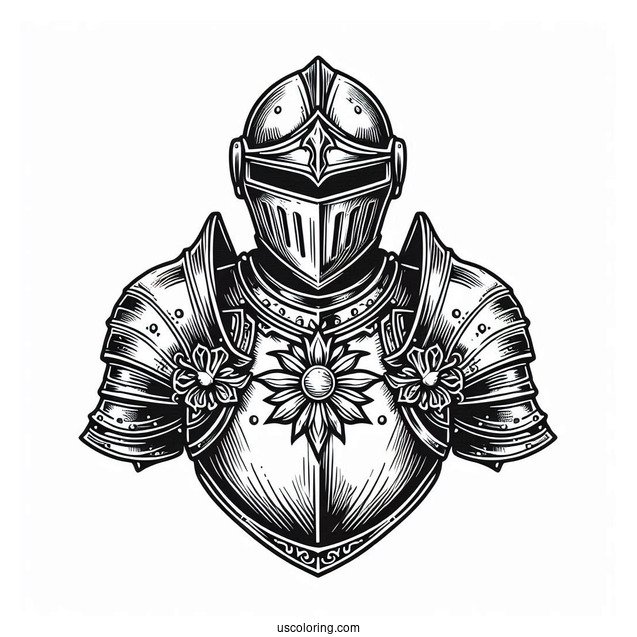 Knight Upper Body Armor Coloring In