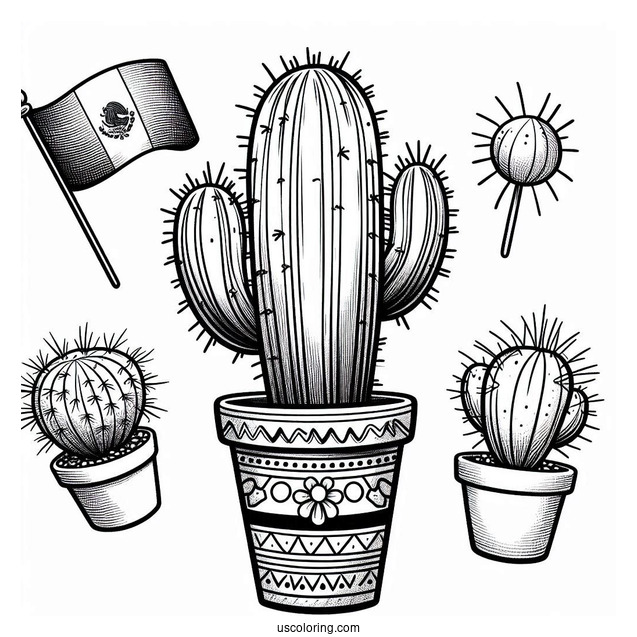 Baby Saguaro Cactus In South American Style Pot