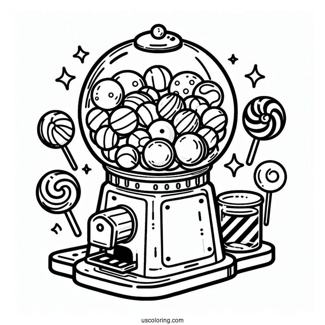 Simple Outline Of a Gum-ball Machine