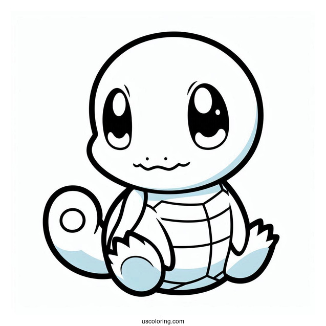 Cute Squirtle Pokemon To Color