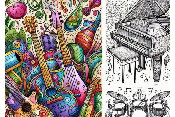 Music Coloring Pages (Free PDF Printables)