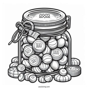 Jar Of M_M Chocolate Candy
