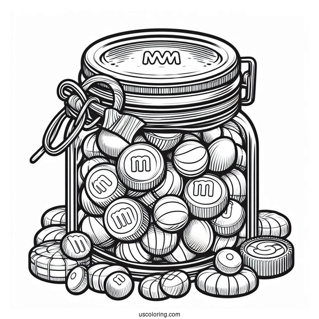 Jar Of M_M Chocolate Candy