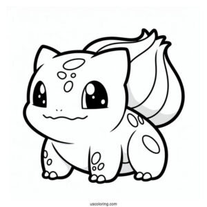 Easy Bulbasaur Coloring Page For Preschoolers