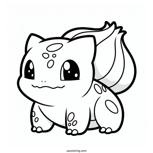 Easy Bulbasaur Coloring Page For Preschoolers