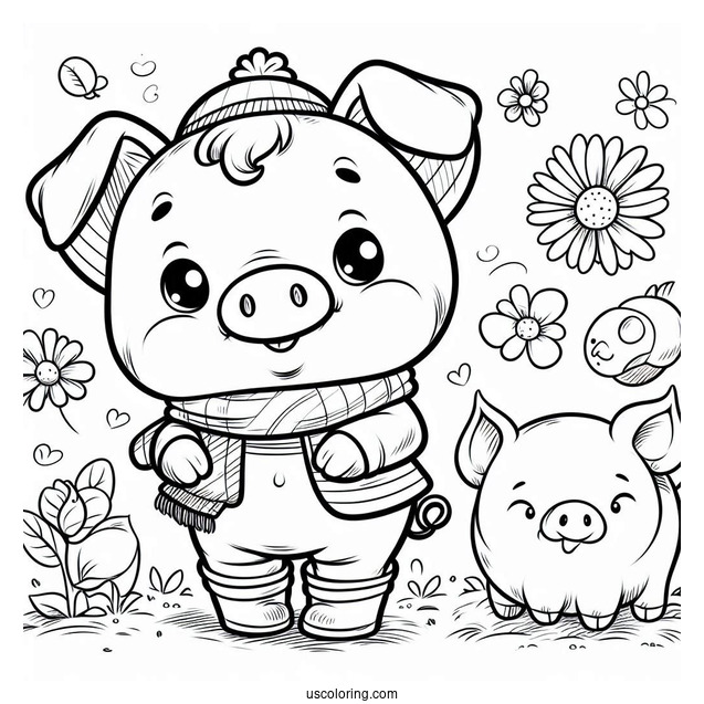 Coloring Page Of Porky Pig