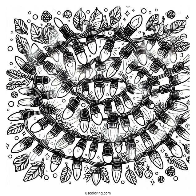 Lots Of Small Christmas Lights To Color