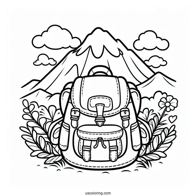 Coloring Page Of Doras Backpack