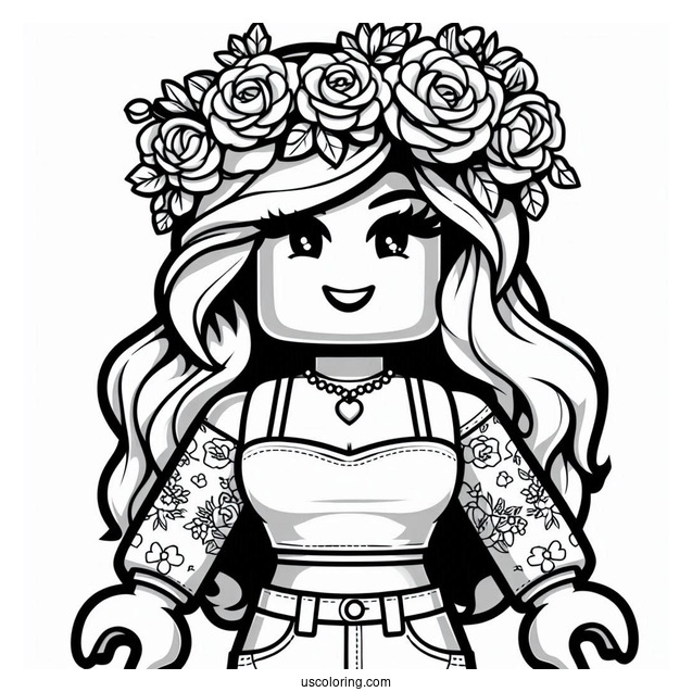 Roblox Girl Coloring Page