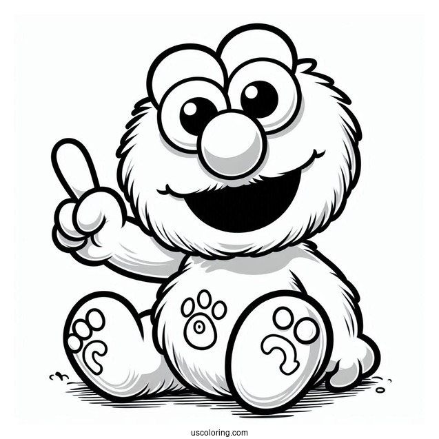 Baby Elmo Coloring Page For Kids