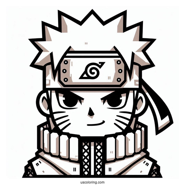 Minecraft Naruto Coloring Page For Kids