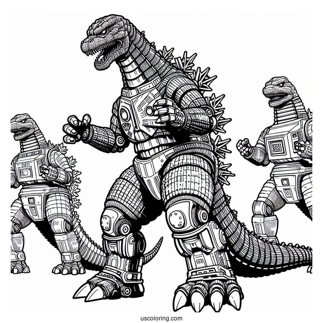 Robot Godzilla Coloring Page
