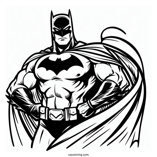 Simple Outline Of Batman To Color