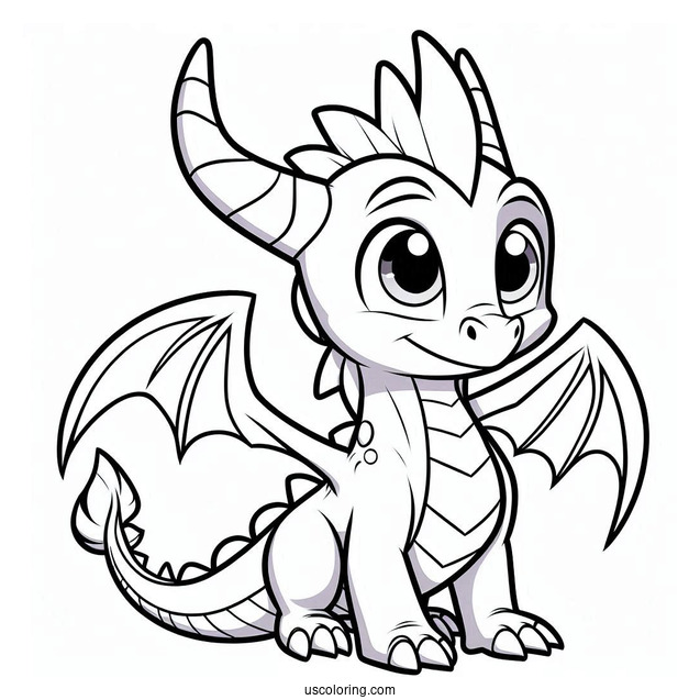 Cute Spyro The Dragon Coloring Sheet