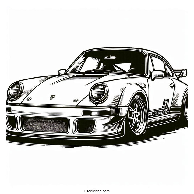 Speedhunter Porsche Coloring Page