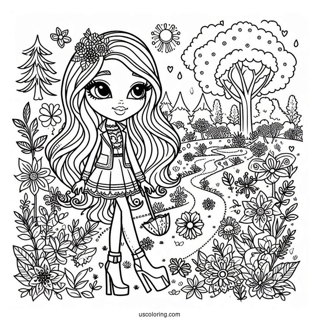 Cloe In the Garden Coloring Sheet