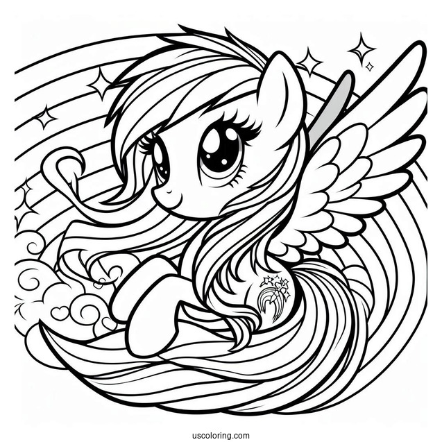 Rainbow Dash Coloring Page From Equestria Girls