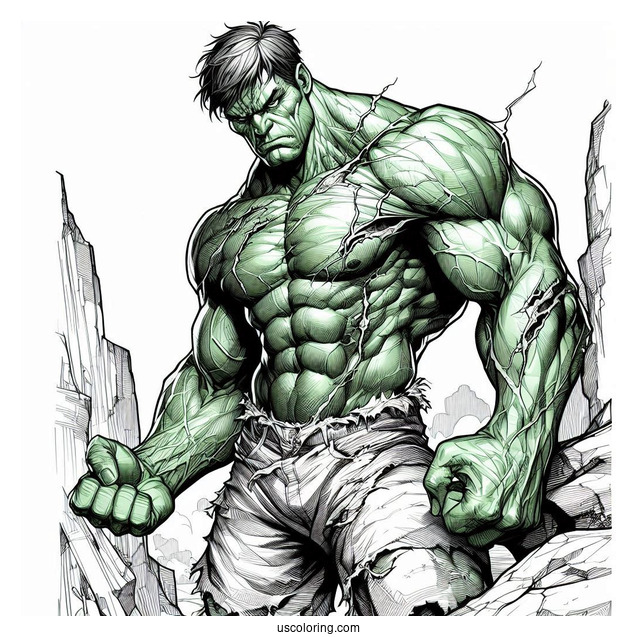Angry Hulk Detailed For Adults