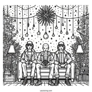Season 1 Stranger Things Coloring Sheet_