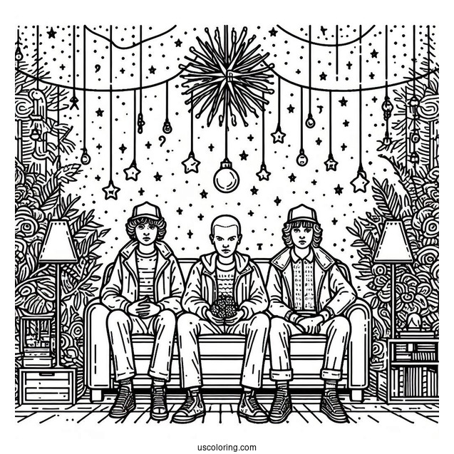 Season 1 Stranger Things Coloring Sheet_