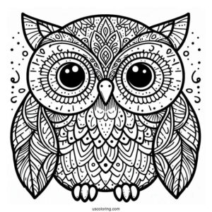 Detailed Owl Coloring Page