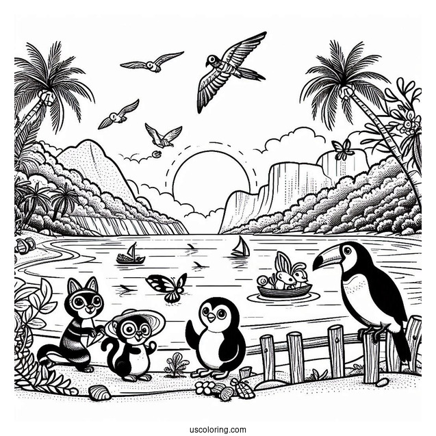 Rio Animals At The Beach